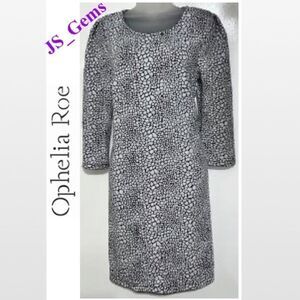 Sweater Dress Animal Print Black & White Plus 1X